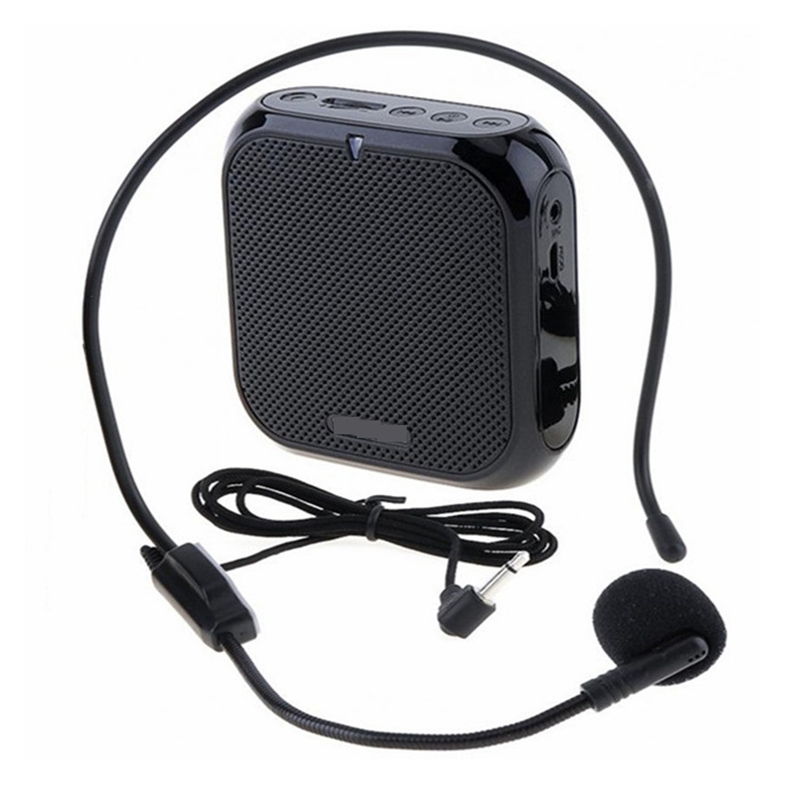 Wired Mini Audio Speaker Megaphone Voice Amplifier Loudspeaker Microphone Waist Band Clip Support FM Radio TF MP3