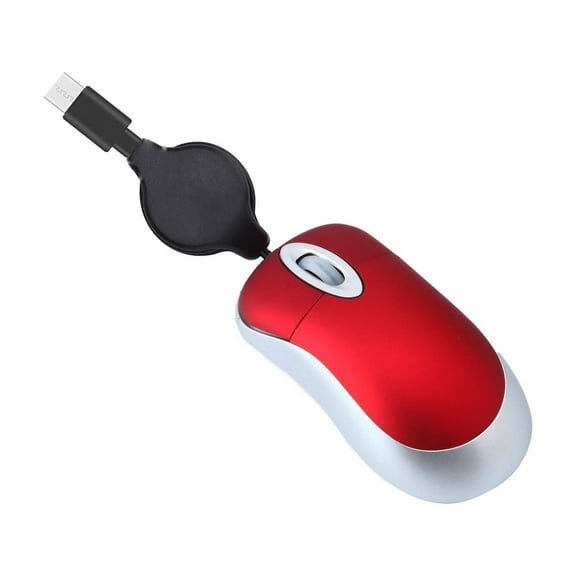 Wired Mini Mouse for Girls - USB Retractable, Compact Portable, Creative Design, Smooth Precise Tracking, Ideal for Notebooks, Birthday/Holiday Gift