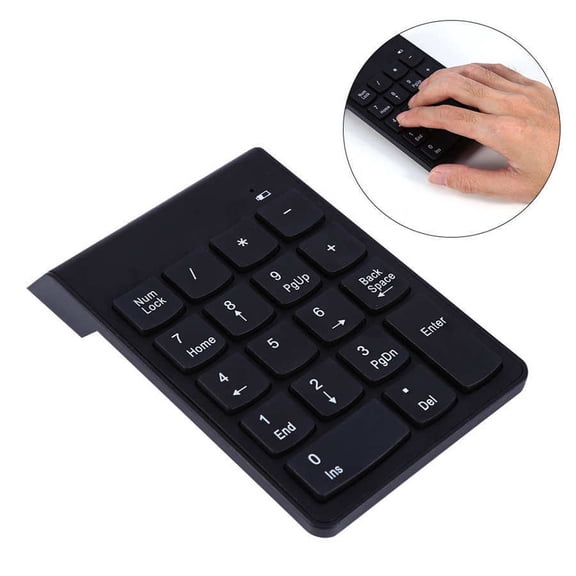 Wired Mini Numeric Keypad, Portable USB Number Pad for Desktop PC/Laptop, Slim Ergonomic 18-Key Numpad for Accounting/Finance/Office, Plug & Play Wired Numeric Keyboard for Windows/Mac/Chrome OS
