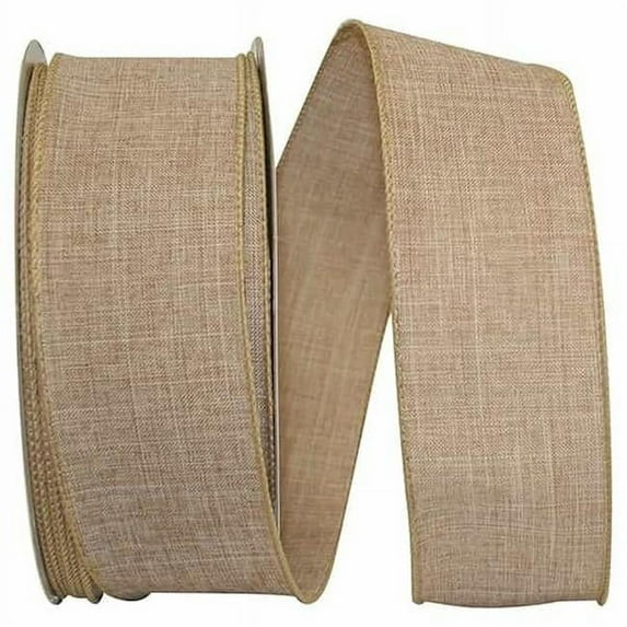 Wired Natural Linen Ribbon