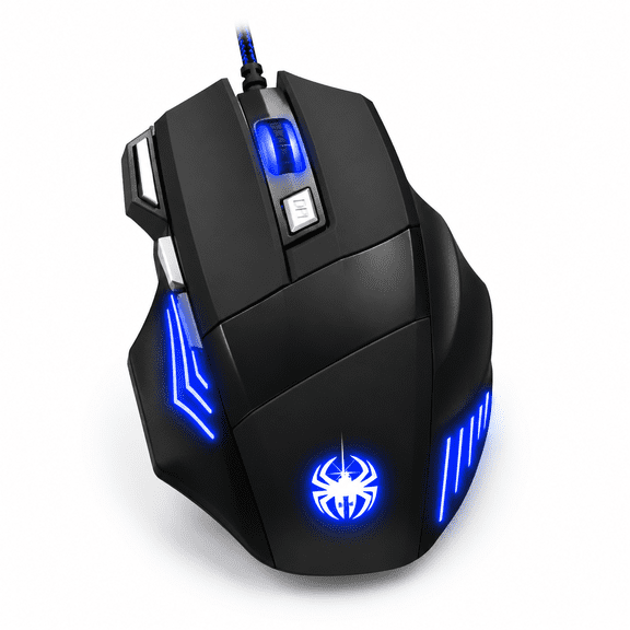 Wired Optical Gaming Mouse 7200 DPI 7 Button LED Illuminated Corded Mice