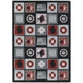 thumbnail image 1 of Wired Red 5 ft.4 in. x 7 ft.8 in.  WearOn Nylon Machine Tufted- Cut Pile Just for Kids Rug, 1 of 1
