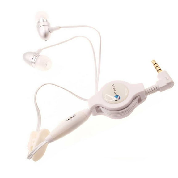 Wired Retractable Earphones for BLU S91/Pro - Headphones Handsfree Mic Headset 3.5mm Earbuds