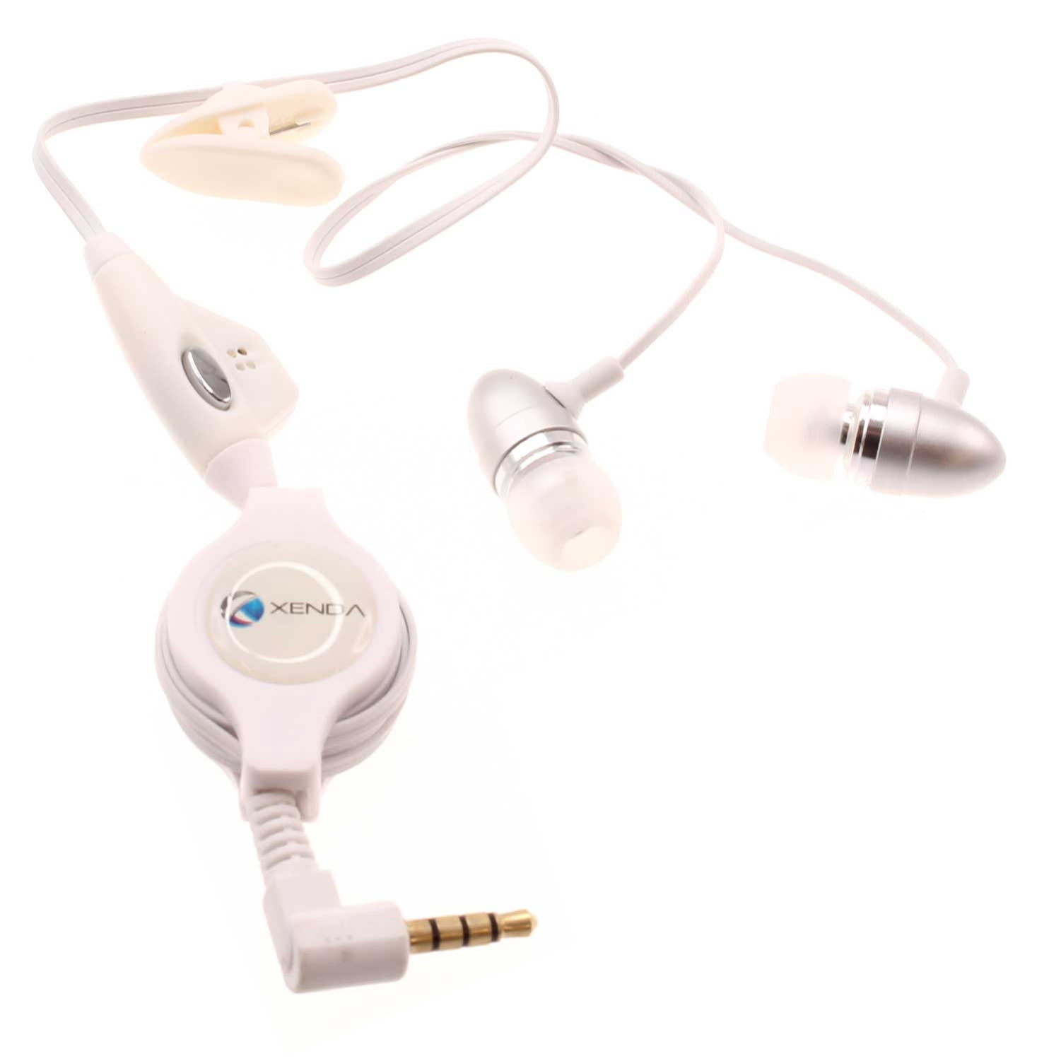 Wired Retractable Earphones for Motorola Moto G Power 5G (2024) - Headphones Handsfree Mic Headset 3.5mm Earbuds