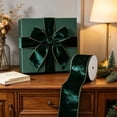 thumbnail image 1 of Wired Ribbon Roll for Wreaths and Gift Wrapping, 354 Inch Holiday Craft Ribbon in Polyester, 2.5 Inch Wide - Green, 1 of 6