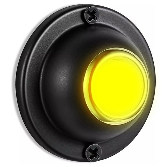 Wired Round Black Doorbell Push Button with Enhanced Visibility Features
