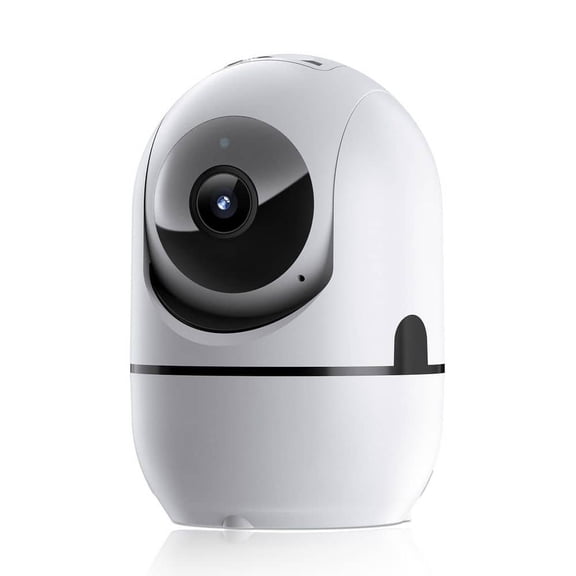 Wired Smart Outdoor Plug-In Security Camera with Night Vision, Two-Way Audio