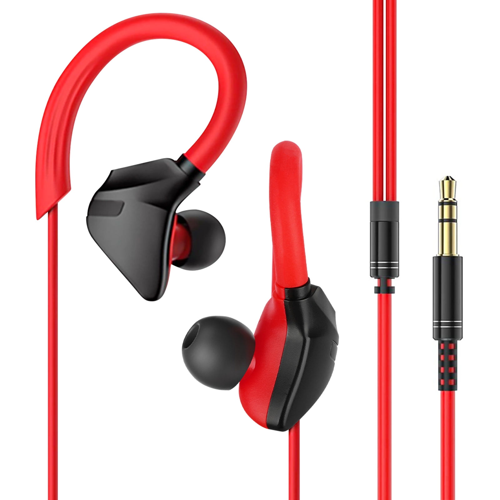 Wired Sports Earbuds, TSV InEar Headphones, Ear Hooks Waterproof