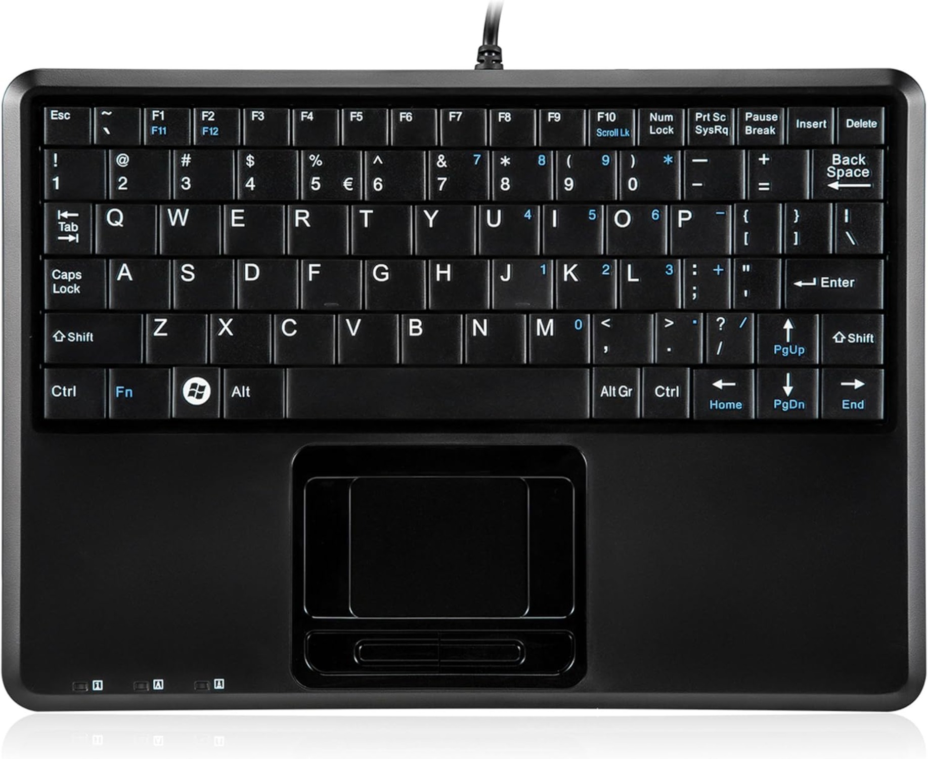 Usb Touchpad Keyboard Wired Super Mini USB Touchpad Keyboard, X Type Scissor Keys with 2 ...