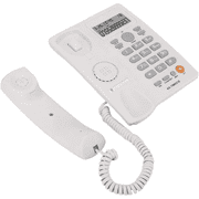 The Wired Telephone with Caller ID Function, Equipped with Speaker, Can Be Used as Desk Phone, Suitable for Home, Hotel, and Office Landline Phones White