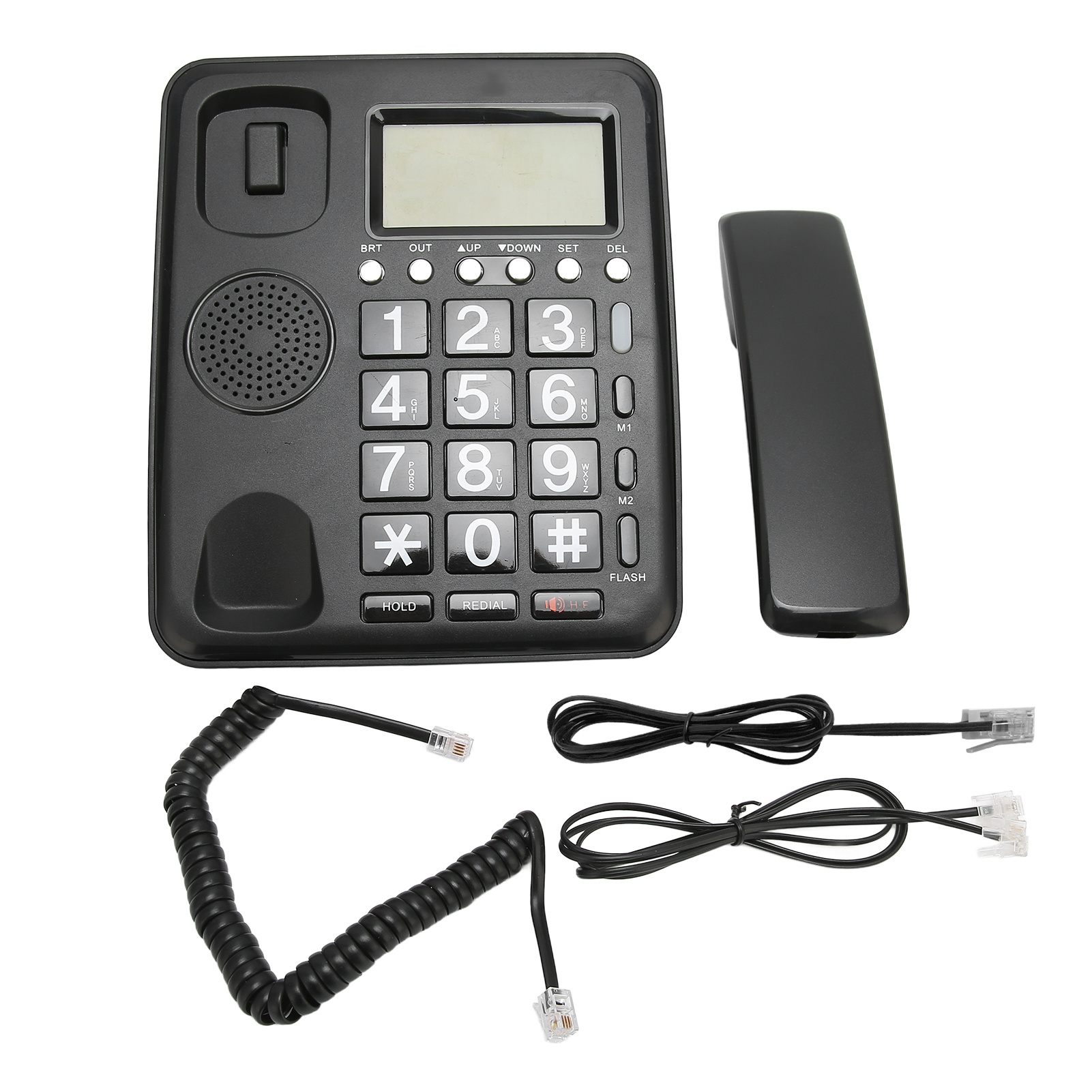 Wired Telephone, Corded Landline Desk Phone, With Speed Dial, Anti Interference, Caller ID