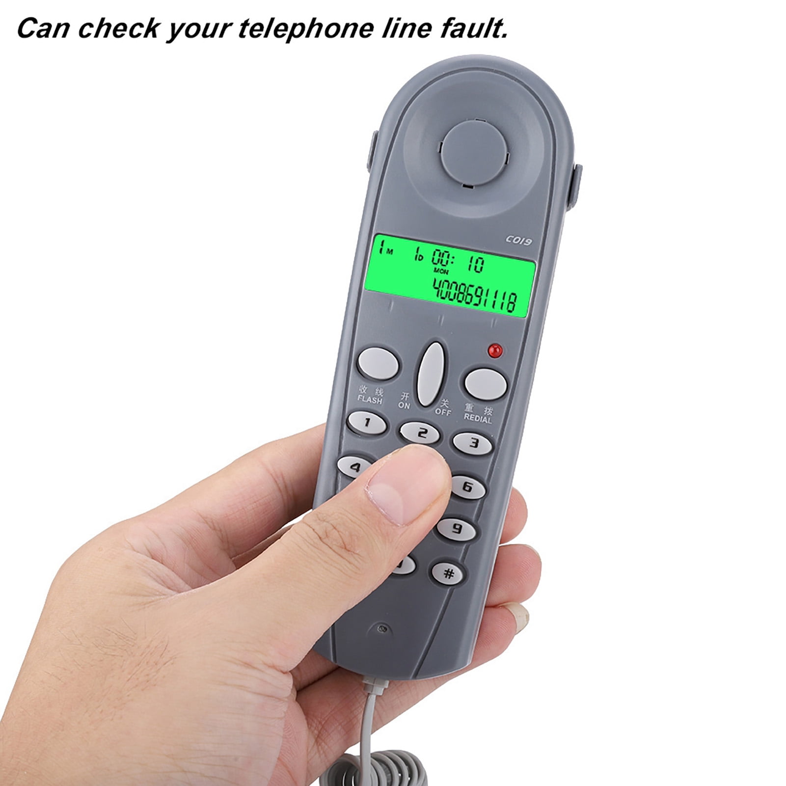 Wired Telephone Phone Line Tester, Butt Test Check Connector Cable Tool