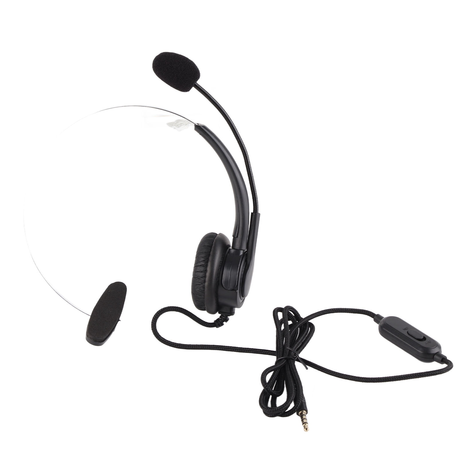 Wired Trucker Headsets 3.5mm Mono Headset With Noise Cancelling Microphone Volume Control for