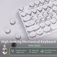 thumbnail image 1 of Wired Typewriter Keyboard, Typewriter Style Mechanical Keyboards,104 Keys Retro Computer Keyboards,Media Control Knob, Wired Computer Keyboard, 1 of 4