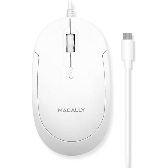 Wired USB C for Mac and PC - Slim Quiet and Reliable - Type C for MacBook Pro/Air iMac iPad Laptop Computer Desktop with 3 Button Scroll Wheel USBC and 4 DPI Mode