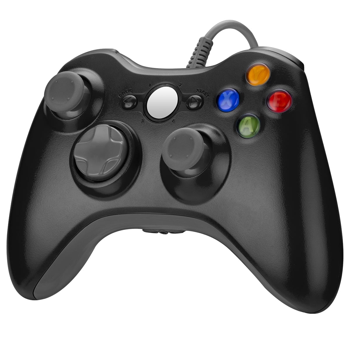Wired USB Game Controller Gamepad Joysticks Compatible for Xbox 360 PC Windows 7/8/10, Black