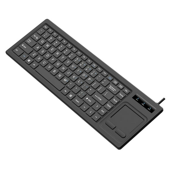 Wired USB Keyboard with High Sensitivity Touchpad and Numeric Keypad for Industrial Use