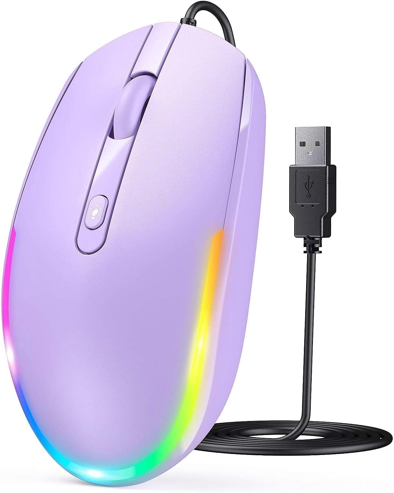 Wired - USB Mice Wired with RGB Backlit Optical LED with Attached USB ...