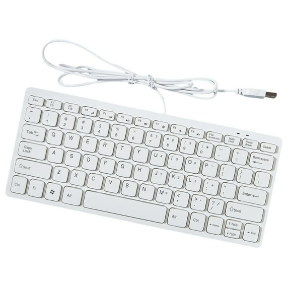 Wired USB Mini Keyboard 78 Key Ultra Thin Design for Desktop Laptop PC Ergonomic and Portable