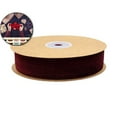 thumbnail image 1 of Wired Velvet Ribbon Spool, Decorative Gift Wrapping Ribbon, DIY Craft Bow Making Supply for Christmas Tree Use, 1 of 3