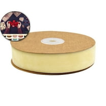 Wired Velvet Ribbon Spool, Decorative Gift Wrapping Ribbon, DIY Craft Bow Making Supply for Christmas Tree Use