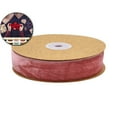 thumbnail image 1 of Wired Velvet Ribbon Spool, Decorative Gift Wrapping Ribbon, DIY Craft Bow Making Supply for Christmas Tree Use, 1 of 3