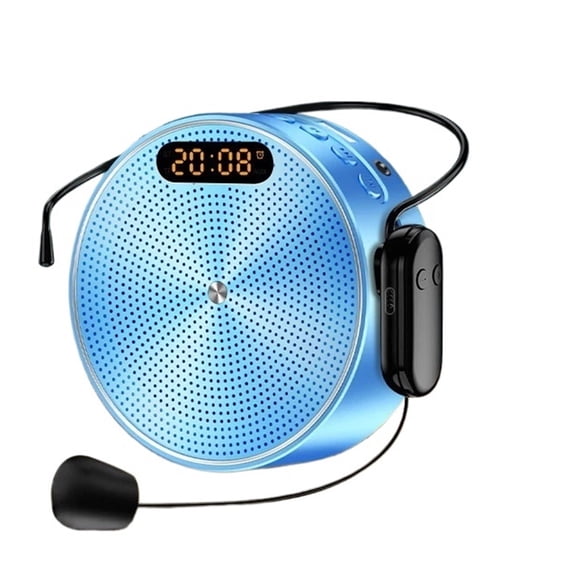 Wired / Wireless Clock Megaphone Portable Voice Amplifier Teacher Guide Microphone Speaker 5W Support TF Card U Disk Connection ,High Sound