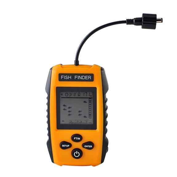 Wired Wireless Sonar Fishing Alarm Fish Finder Underwater Depth Sounder Fishing Detector ,Clear Depth Display