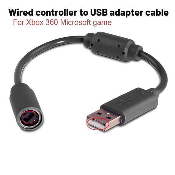 Wired controller to USB adapter cable game console and compatible devices