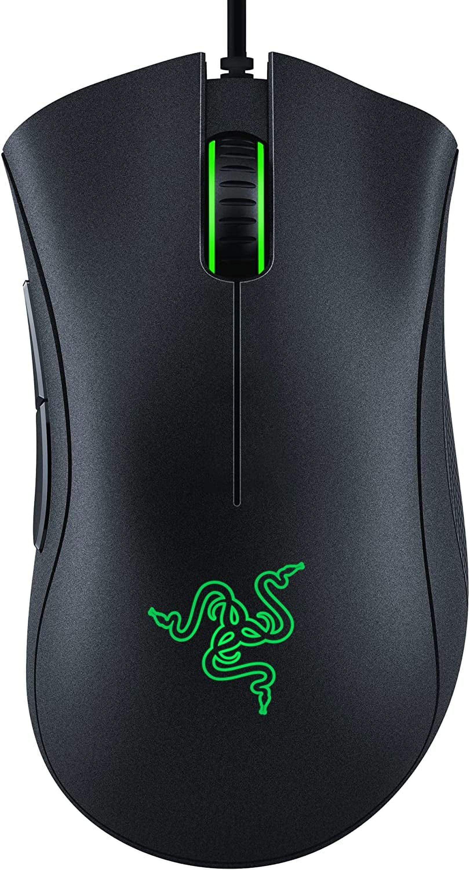 Wired gaming mouse: 6400 DPI Optical Sensor - 5 Programmable Buttons - Mechanical Switches - Rubber Side Grips - white and black