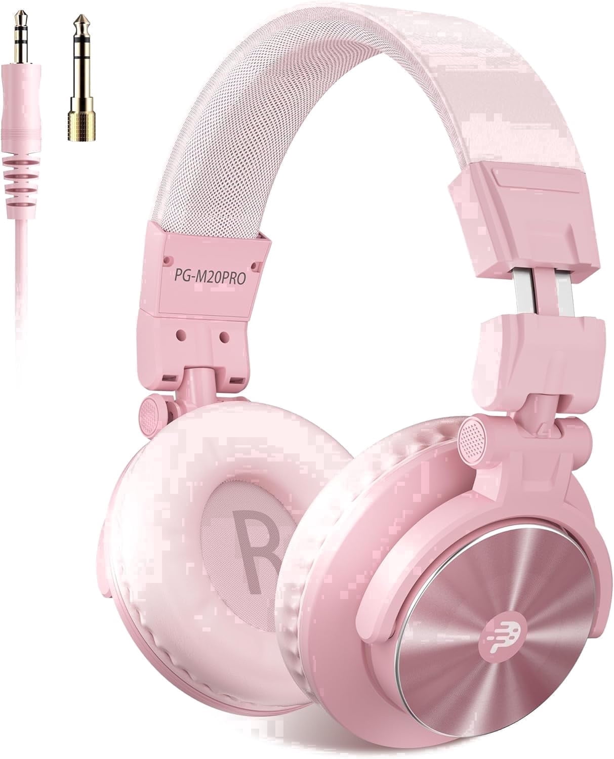 PUPGSIS Wired Headphones, 40kHz High-Resolution Stereo Headset with 1/4 Inch and 3.5mm Audio Jacks for Recording, Mixing, Podcast Production