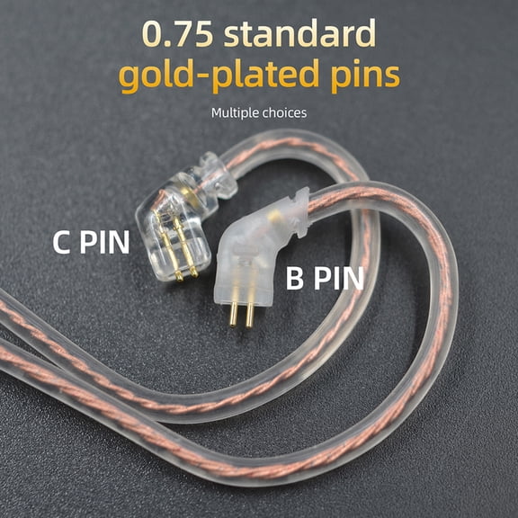 Wired headset,Cable B Hifi Cable Headset Cable Mic In-line With Ofc Cable 0.75mm Pin In-line