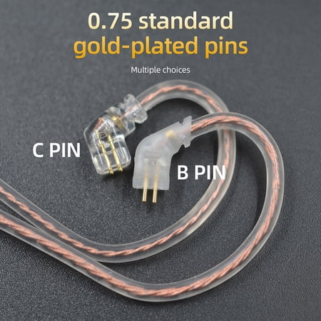 Wired headset,With Mic Pin In-line Pin Headset Ofc In-line Wired Headset C Pin 0.75mm Mic Cable C 0.75mm Cable Headset Cable Zsn/zsn Pin /zs10 0.75mm /zs10 Cable Headset Mic C Pin With Mic