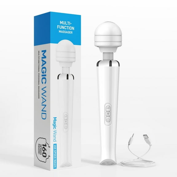 Wired powerful handheld massager, 20 modes&8 speeds, - quiet&waterproof - personal full body treatment for exercise recovery - perfect for relieving tension, muscle, back, soreness, and recovery