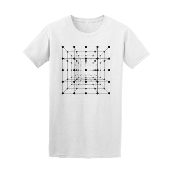 Wireframe Mesh Cube T-Shirt Men -Image by Shutterstock, Male x-Large