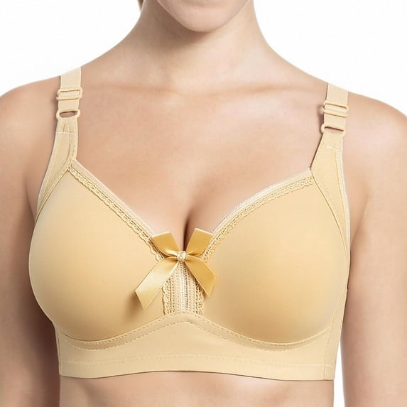 Wirefree Bra Ultimate Lift & Support Cushioned Women's Bra Beige XXXL(46/105BC)