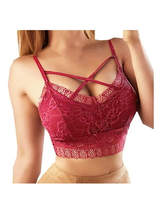 Lace Halter Bra Bralette Top Hook and Eye Closure Back Wirefree