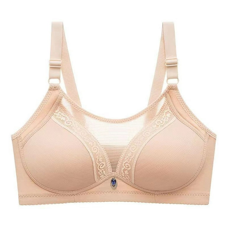 Wirefree Bras for Women Clearance,AIEOTT Plus Size Push Up Bra,Woman's  Comfortable Lace Breathable Bra Underwear No Rims,Extra-Elastic Womens Bras  Deals,Big Holiday Savings 