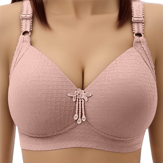 Wirefree Plus Size Bra, Full Coverage Wireless Bra for Women, Seamless Comfort Everyday Bra No Underwire Daily Wear