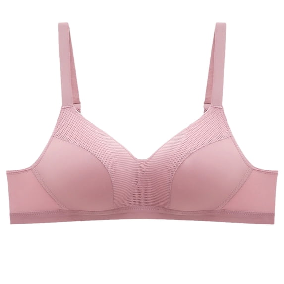 Wirefree Push up Bra Women Convertible Bra Feature V-Neck Push-up Bra Style W-75 Pinks XL