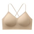 thumbnail image 1 of Wirefree Seamless Bras for Women Crisscross Back Adjustable Straps Gentle Support Everyday Bralette, 1 of 6