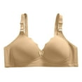 thumbnail image 1 of Wirefree Seamless Bras for Women Lightly Lined Comfort Compression Push up Bra Plus Size Full Coverage Underwire Bralettes, 1 of 4
