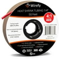 thumbnail image 1 of Wirefy 1/4" Heat Shrink Tubing - 4:1 Ratio - Adhesive Lined - Marine Grade Heat Shrink - 50 feet Roll - Red, 1 of 7