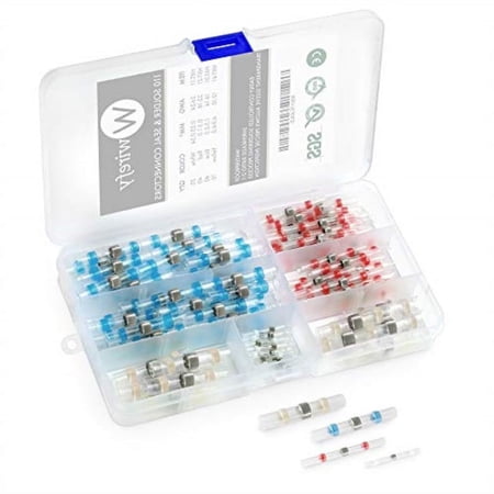 Wirefy 110 PCS Solder Seal Wire Connectors Kit - Set 26-10 AWG