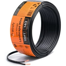 Wirefy 14/2 Low Voltage Landscape Lighting Copper Wire - 14-Gauge 2-Conductor 100 Feet