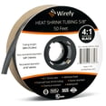 thumbnail image 1 of Wirefy 5/8" Heat Shrink Tubing - 4:1 Ratio - Adhesive Lined - Marine Grade Heat Shrink - 50 Feet Roll - Black, 1 of 6