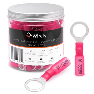 Wirefy Heat Shrink Ring Terminals 5/16 - Marine Grade Terminal Connectors Waterproof Eyelet Wire Connectors Red 10 12 Awg 90 Pcs Ea45d9bc F669 4dce Acd9 961a80fe9c47.0816732788da55c7b8844f646ddcae47 Wirefy Heat Shrink Ring Terminals 5/16 - Marine Grade Terminal Connectors Waterproof Eyelet Wire Connectors Red 10 12 Awg 90 Pcs Ea45d9bc F669 4dce Acd9 961a80fe9c47.0816732788da55c7b8844f646ddcae47