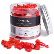 Wirefy T Tap Wire Connectors - Quick Splice Wire Connectors - 120 PCS - Red 22-18 AWG
