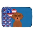 thumbnail image 1 of Wirehair Red Dachshund USA American Dish Drying Mat, 1 of 5