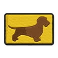 thumbnail image 1 of Wirehaired Dachshund Dog Solid Applique Multi-Color Embroidered Hook & Loop Patch - 2.0 Inch Mini, 1 of 5